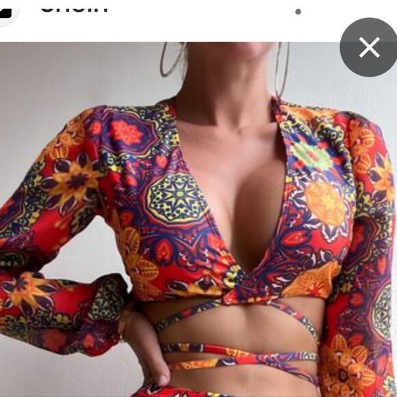 Tops - Colorful Floral Swimsuit